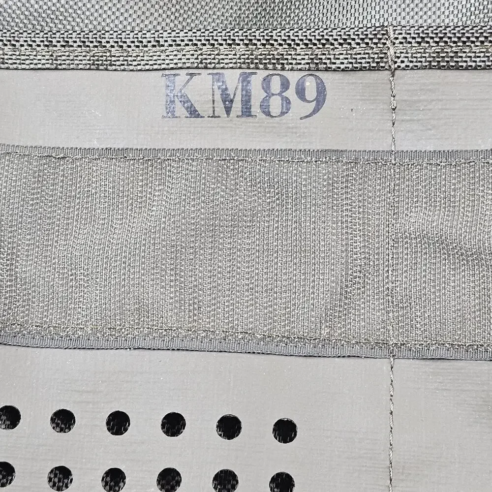 Vintage KM89 Military Gas Mask‎ Bag Ventilated Satchel Shoulder Strap EUC